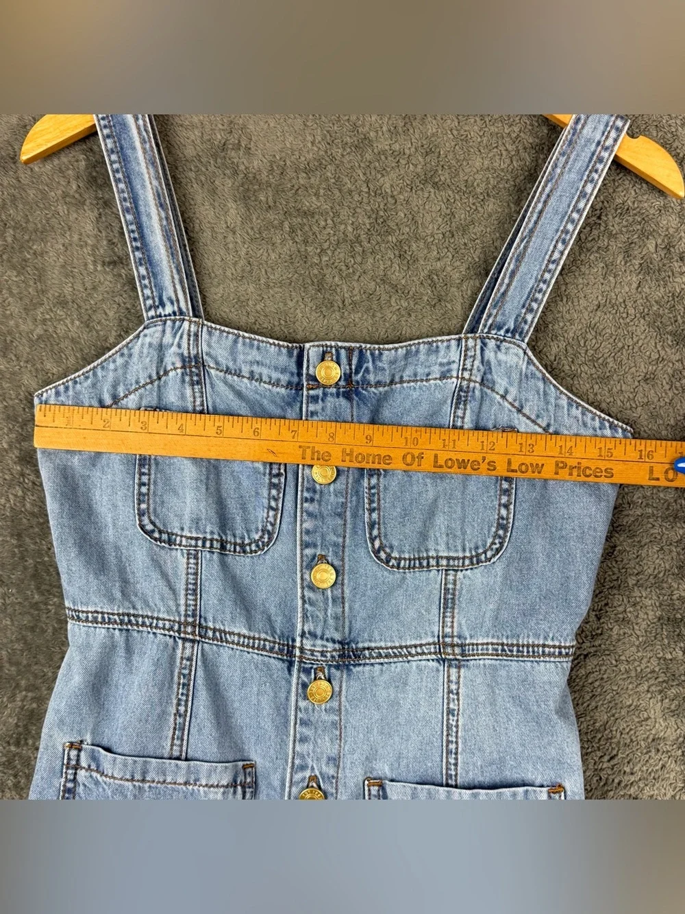 KUT FROM THE KLOTH Denim Jean Midi Button Up Dress Womens Size 0 Pockets Summer - Picture 9 of 14